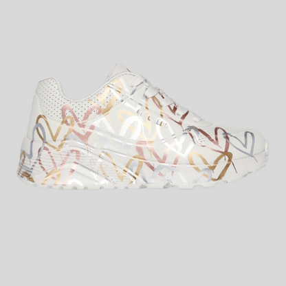 Skechers x JGoldcrown: Uno Lite - Metallic Love